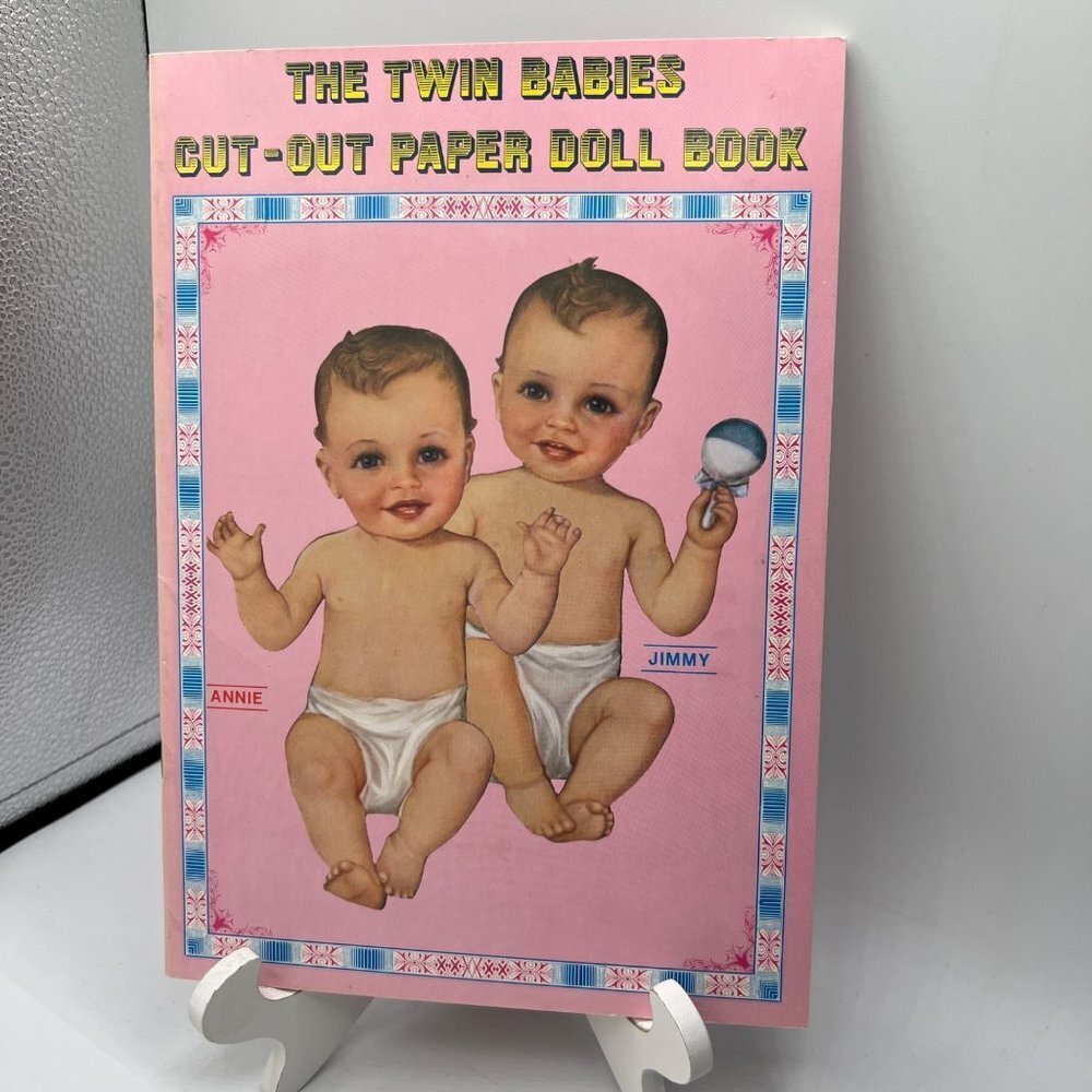 Vintage Twin Baby Paper Dolls -- jimmy And annie, boy And girl, merrimack Publis